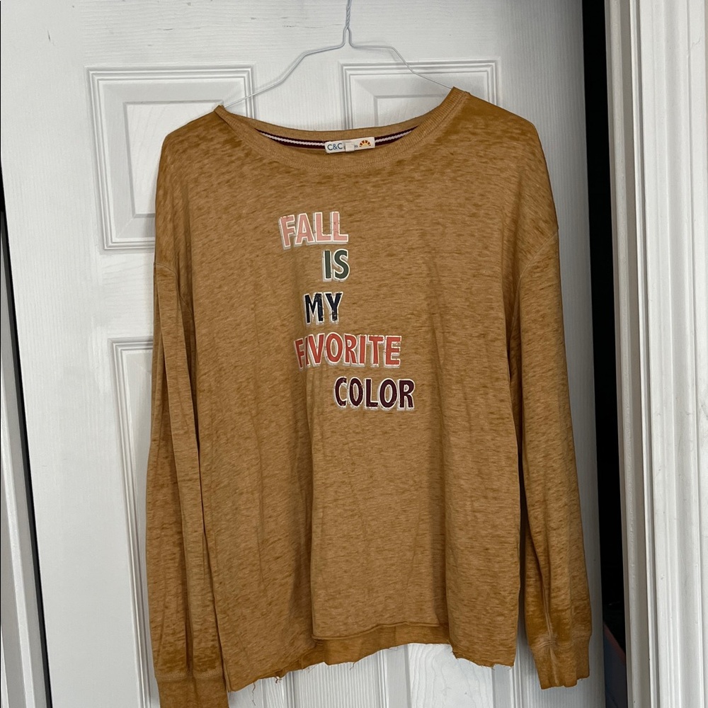 C&C California Tan Graphic Long Sleeve Top